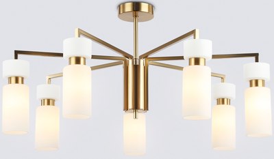 Люстра Ambrella LH56126/7 BS/FR (латунь/белый матовый) - фото