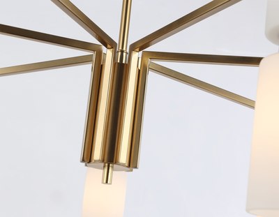 Люстра Ambrella LH56126/7 BS/FR (латунь/белый матовый)