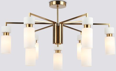 Люстра Ambrella LH56128/9 BS/FR (латунь/белый матовый) - фото