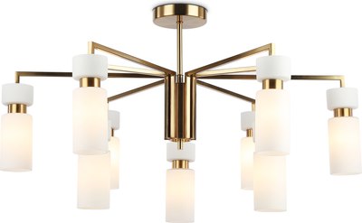 Люстра Ambrella LH56128/9 BS/FR (латунь/белый матовый)