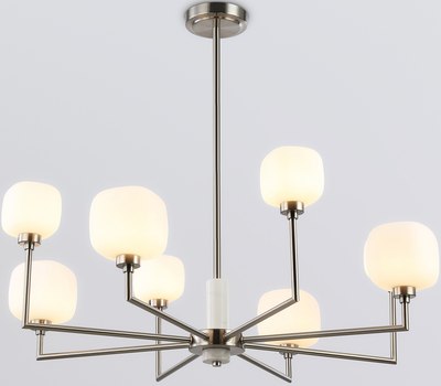 Люстра Ambrella LH53003/8 SN/FR (сатин никель/белый матовый) - фото