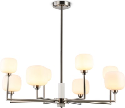 Люстра Ambrella LH53003/8 SN/FR (сатин никель/белый матовый)