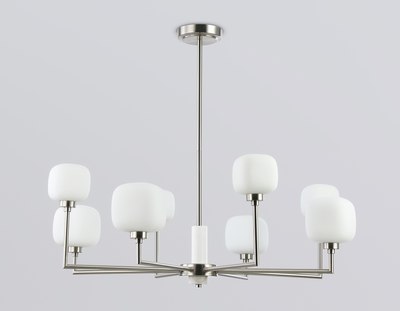 Люстра Ambrella LH53003/8 SN/FR (сатин никель/белый матовый)