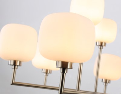 Люстра Ambrella LH53005/12 SN/FR (сатин никель/белый матовый)