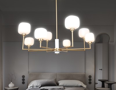 Люстра Ambrella LH53017/8 BS/FR (латунь/белый матовый)