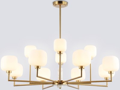 Люстра Ambrella LH53019/12 BS/FR (латунь/белый матовый) - фото