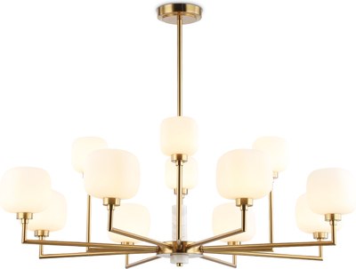 Люстра Ambrella LH53019/12 BS/FR (латунь/белый матовый)