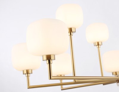 Люстра Ambrella LH53019/12 BS/FR (латунь/белый матовый)