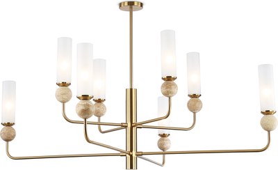 Люстра Ambrella LH53252/8 BS/FR (латунь/белый матовый)