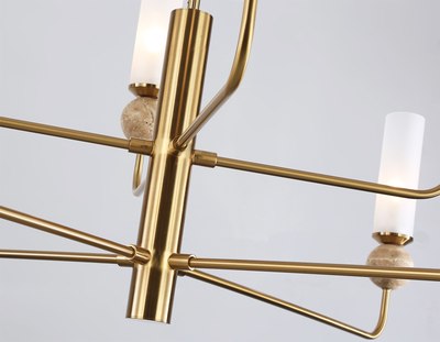 Люстра Ambrella LH53252/8 BS/FR (латунь/белый матовый)