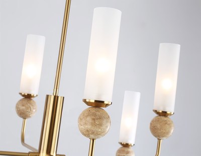 Люстра Ambrella LH53252/8 BS/FR (латунь/белый матовый)