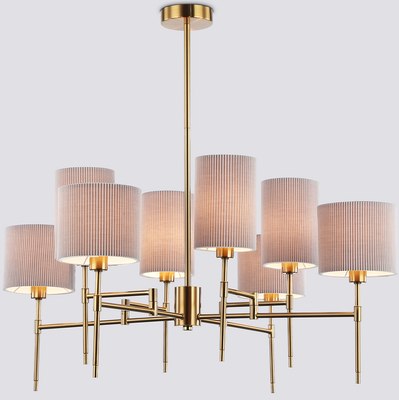 Люстра Ambrella LH72383/8 BS/GR (латунь/серый) - фото