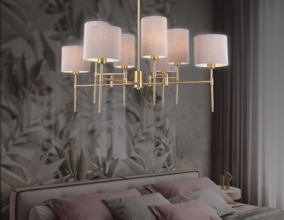 Люстра Ambrella LH72383/8 BS/GR (латунь/серый)