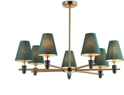 Люстра Ambrella LH75053/7 BS/GN (латунь/зеленый)