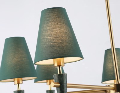 Люстра Ambrella LH75053/7 BS/GN (латунь/зеленый)