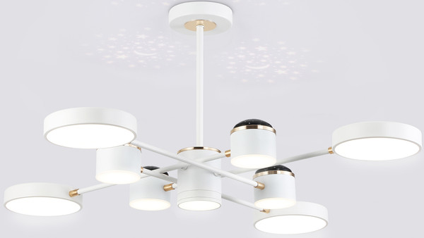 Люстра Ambrella FL51627/9+4 WH/FGD - фото