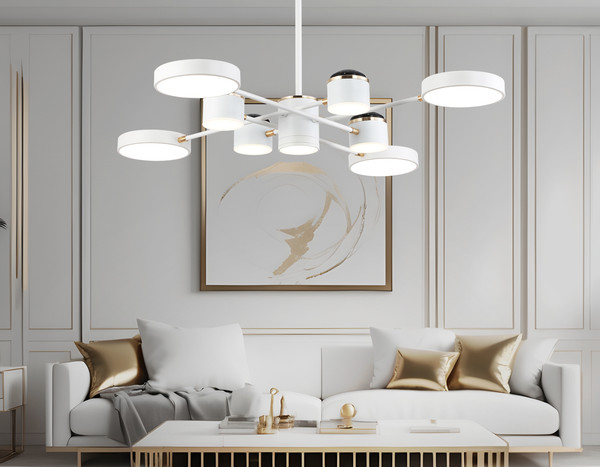 Люстра Ambrella FL51627/9+4 WH/FGD