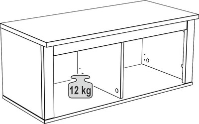 Полка-ячейка Mio Tesoro Сага навесная 2 секции
