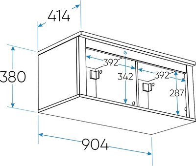 Полка-ячейка Mio Tesoro Сага навесная 2 секции