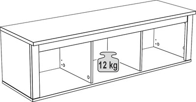 Полка-ячейка Mio Tesoro Сага навесная 3 секции