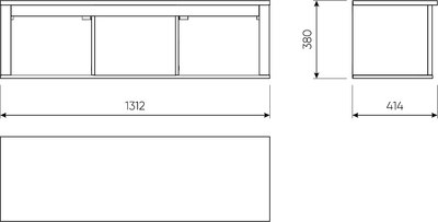 Полка-ячейка Mio Tesoro Сага навесная 3 секции