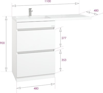 Тумба под умывальник Onika Милтон 48