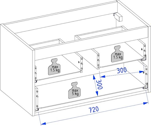 Тумба под умывальник Lauter Melisa 80