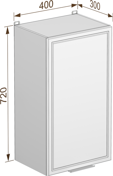Шкаф навесной для кухни Arvento Корнелия Флок-плюс ВШ40