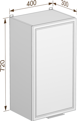 Шкаф навесной для кухни Arvento Корнелия Флок-плюс ВШ40