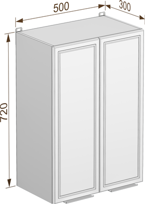 Шкаф навесной для кухни Arvento Корнелия Флок-плюс ВШ50