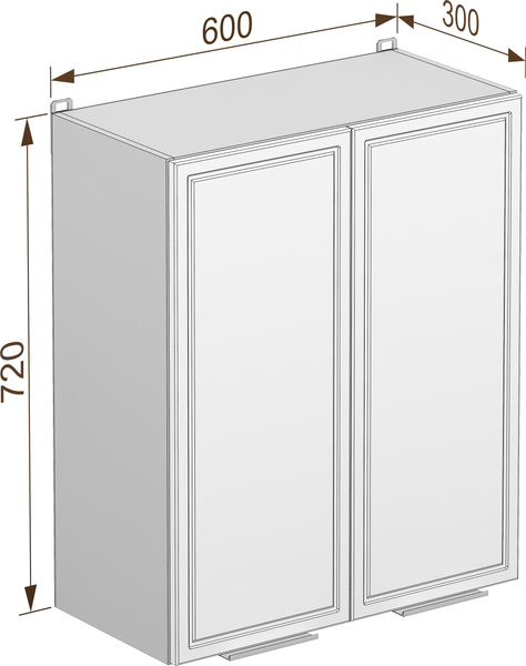 Шкаф навесной для кухни Arvento Корнелия Флок-плюс ВШ60