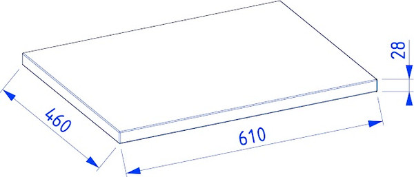 Столешница для тумбы в ванную Lauter Из цельного дуба Melisa 60
