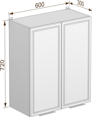 Шкаф навесной для кухни Arvento Корнелия Флок-плюс ВШ60
