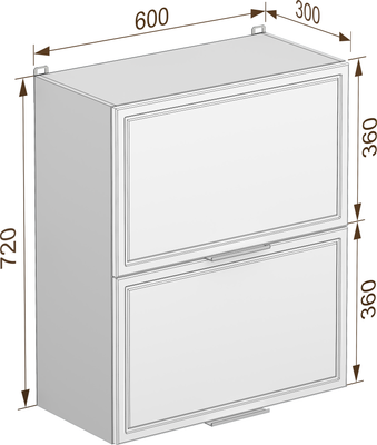 Шкаф навесной для кухни Arvento Корнелия Флок-плюс ВШ60-2г