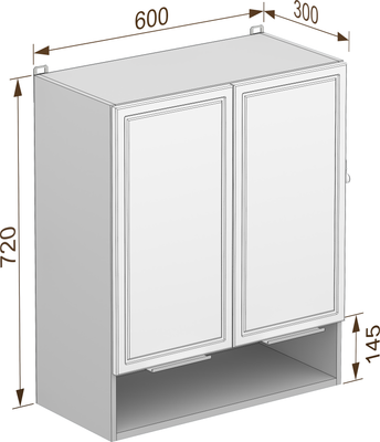 Шкаф навесной для кухни Arvento Корнелия Флок-плюс ВШ60п