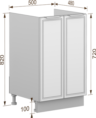 Шкаф под мойку Arvento Корнелия Флок-плюс НШ50м