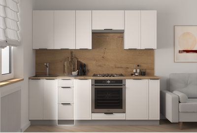 Шкаф-стол кухонный Arvento Корнелия Флок-плюс НШ30р3ш без столешницы