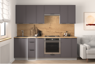 Шкаф-стол кухонный Arvento Корнелия Флок-плюс НШ30р3ш без столешницы