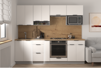 Шкаф-стол кухонный Arvento Корнелия Флок-плюс НШ40р3ш без столешницы