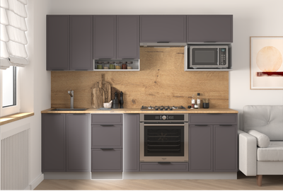 Шкаф-стол кухонный Arvento Корнелия Флок-плюс НШ40р3ш без столешницы