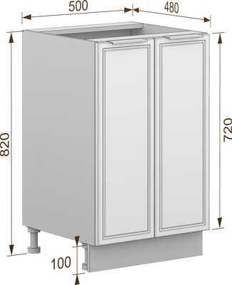 Шкаф-стол кухонный Arvento Корнелия Флок-плюс НШ50р без столешницы