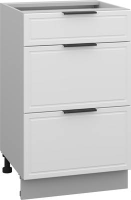 Шкаф-стол кухонный Arvento Корнелия Флок-плюс НШ50р3ш без столешницы - фото