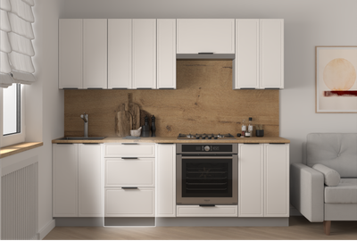 Шкаф-стол кухонный Arvento Корнелия Флок-плюс НШ50р3ш без столешницы