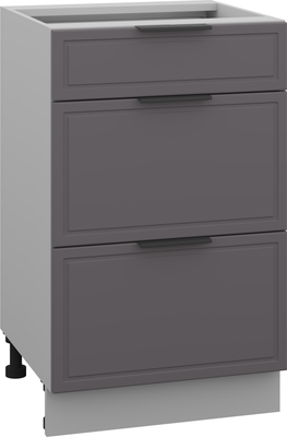 Шкаф-стол кухонный Arvento Корнелия Флок-плюс НШ50р3ш без столешницы - фото