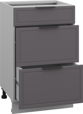 Шкаф-стол кухонный Arvento Корнелия Флок-плюс НШ50р3ш без столешницы