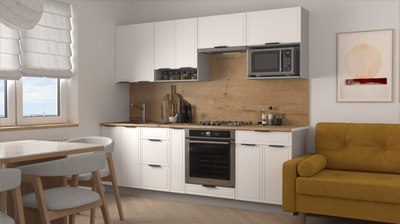 Шкаф-стол кухонный Arvento Корнелия Флок-плюс НШ60р3ш без столешницы