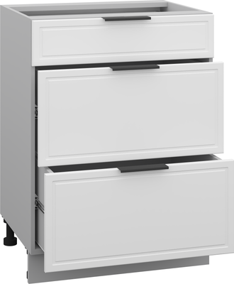 Шкаф-стол кухонный Arvento Корнелия Флок-плюс НШ60р3ш без столешницы