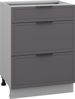 Шкаф-стол кухонный Arvento Корнелия Флок-плюс НШ60р3ш без столешницы - фото