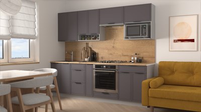 Шкаф-стол кухонный Arvento Корнелия Флок-плюс НШ60р3ш без столешницы