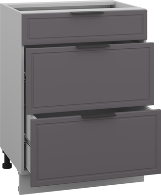 Шкаф-стол кухонный Arvento Корнелия Флок-плюс НШ60р3ш без столешницы